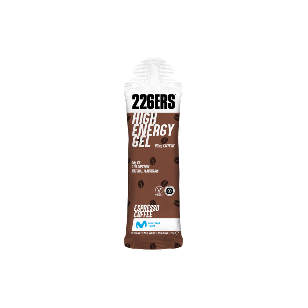 HIGH ENERGY GEL CAFFEIN - Gel Energizante con Cafeína x 60ml Café