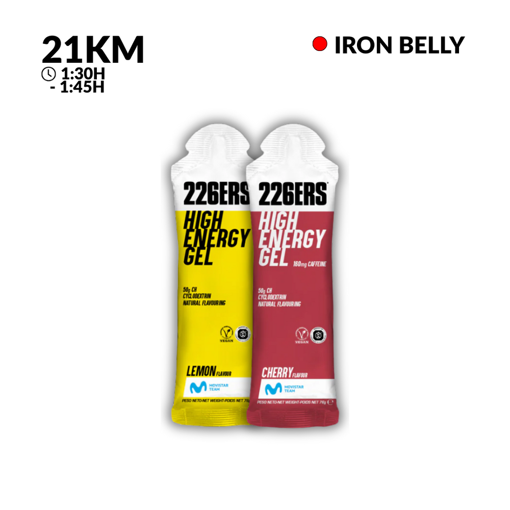 Pack 226ers High Energy 21K 1:30 - 1:45H Medellín 67g/h