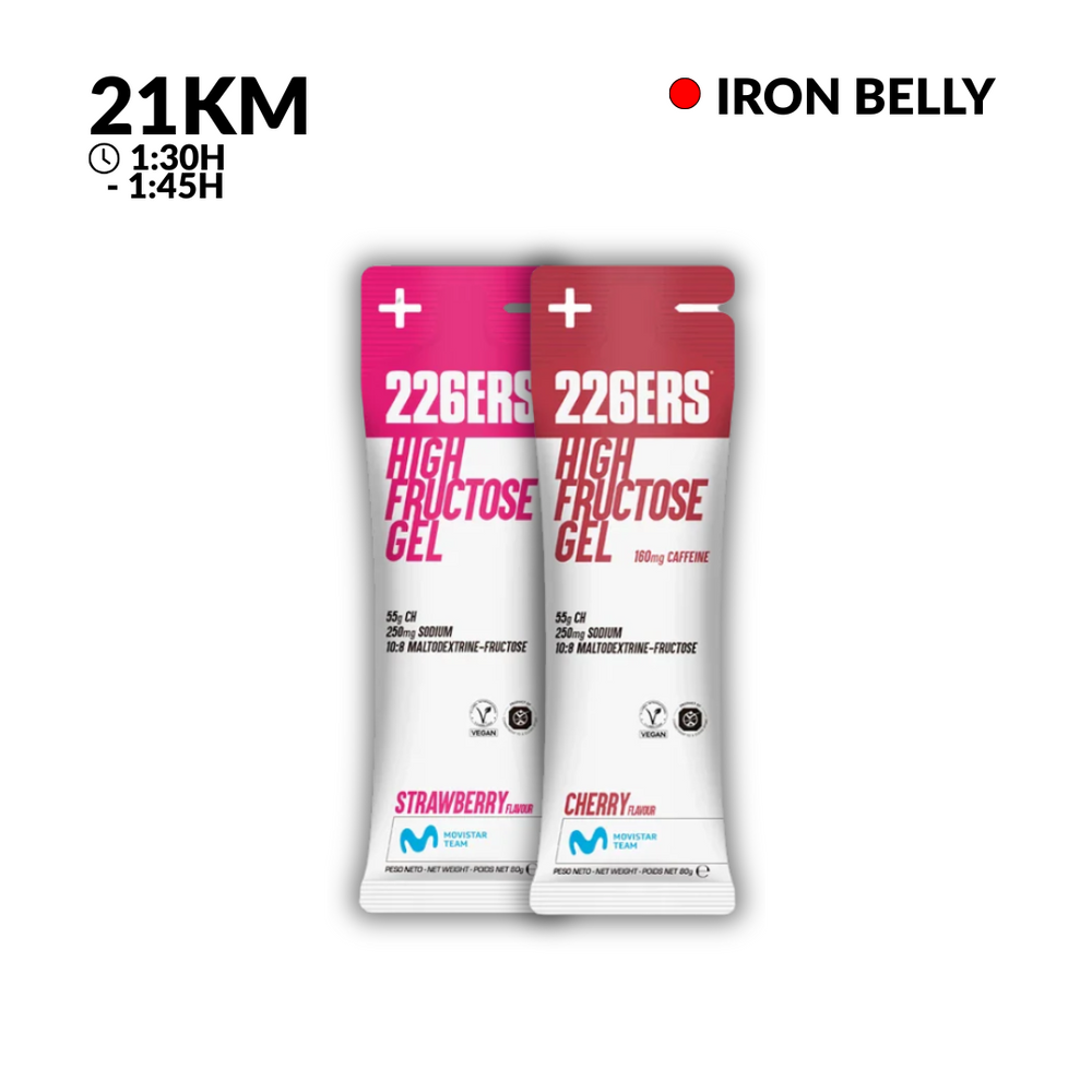 Pack 226ers High Fructose 21K 1:30 - 1:45H Medellín 73g/h