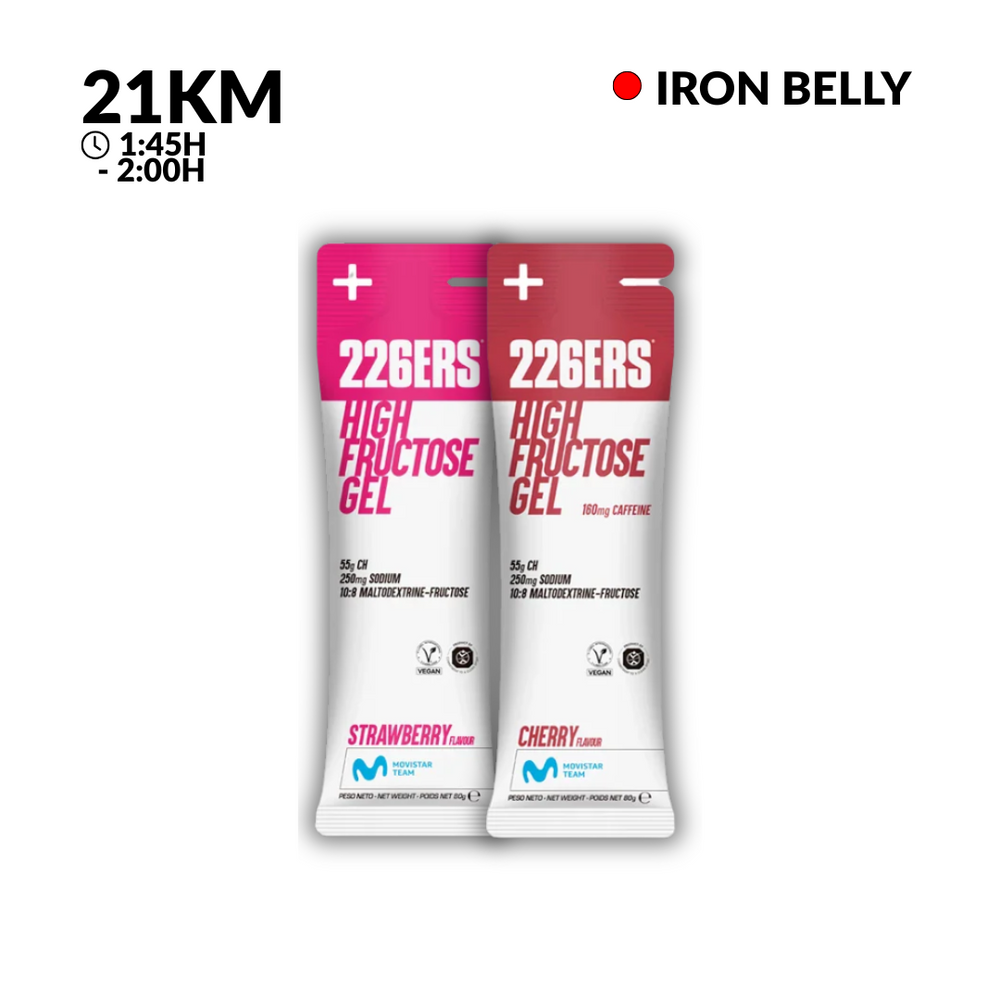 Pack 226ers High Fructose 21K 1:45 - 2:00H Medellín 55g/h